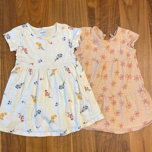 Short Sleeve Cotton Floral Dresses 18-24 mo
